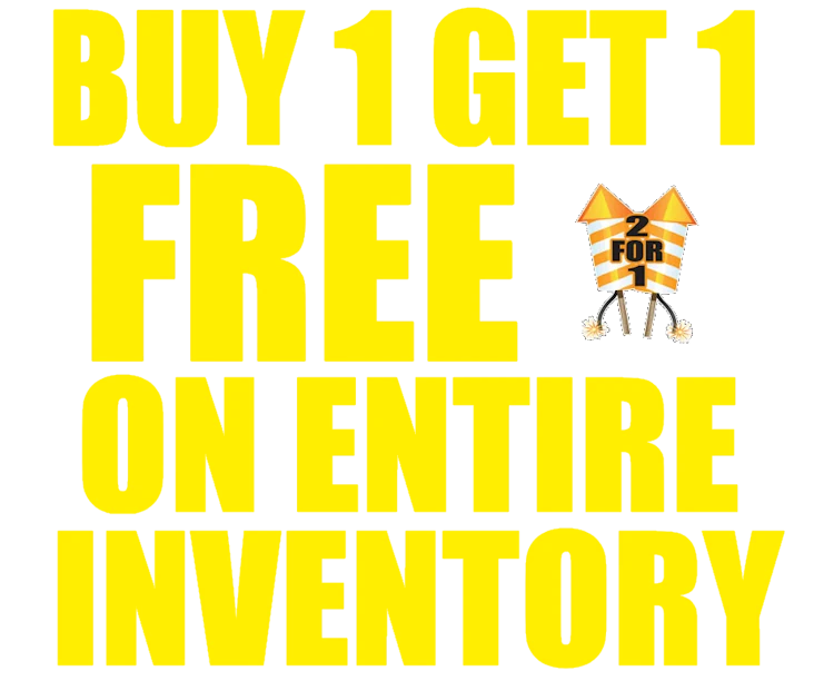 Buy 1 Get 1 free on entire inventory